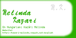 melinda kazari business card